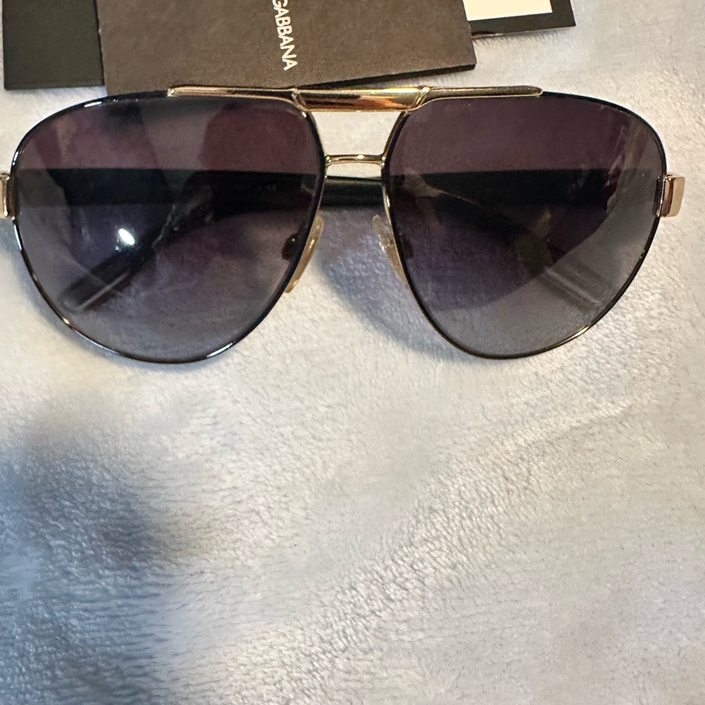 Dolce & Gabbana Gold Frame Aviator Sunglasses